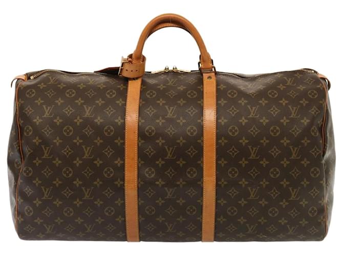 Louis Vuitton Keepall 60 Castaño Lienzo  ref.1415983