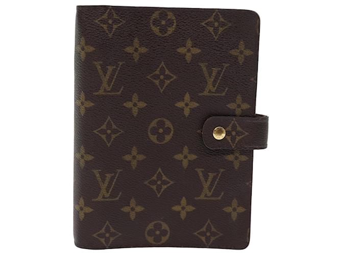 Louis Vuitton Agenda MM Marrom Lona  ref.1415999