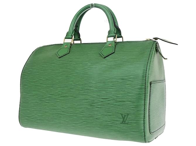 Louis Vuitton Speedy 30 Verde Cuero  ref.1416000