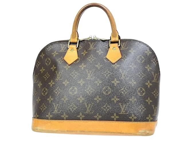 Louis Vuitton Alma Castaño Lienzo  ref.1416025