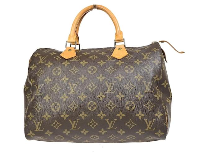 Louis Vuitton Speedy 30 Castaño Lienzo  ref.1416032