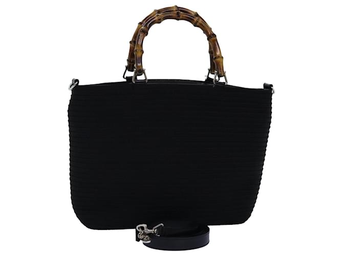 Gucci Bamboo Preto Lona  ref.1416049