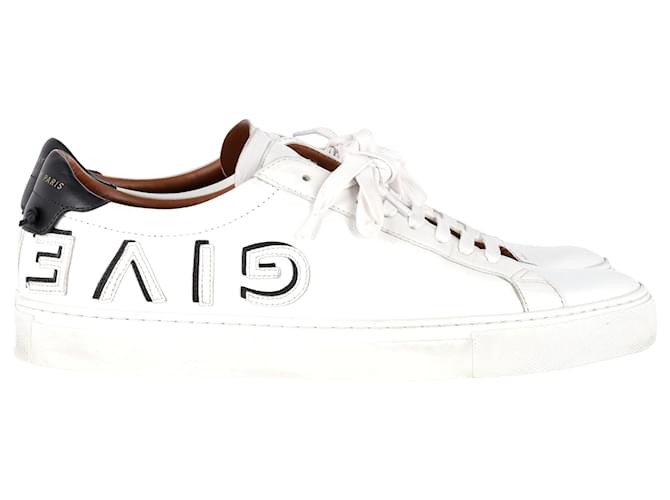 Tênis Givenchy Logo Urban Knots em couro branco Cru