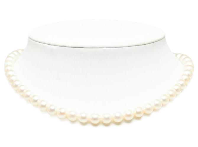 TASAKI K14PG Pink Gold Akoya Pearl 7-7.5mm Ruby Necklace in Very Good Condition Metal  ref.1416151