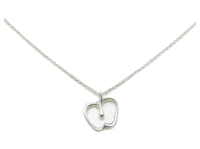 Colar Tiffany & Co Silver Apple Colar de metal em bom estado  ref.1416161