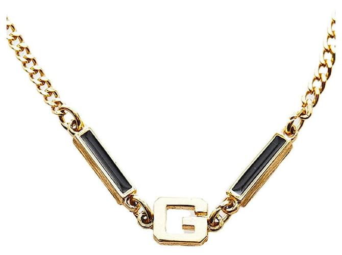 Collar de cadena cuadrada G de Givenchy Collar de metal en buen estado  ref.1416168