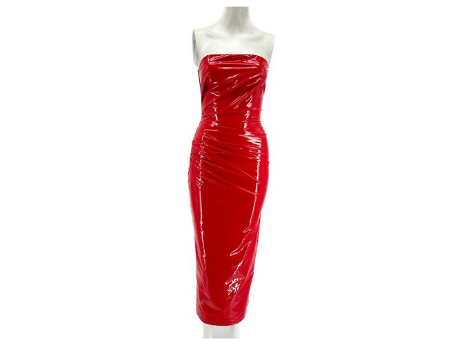 Emanuel Ungaro Nué Kleid T.IT 38 Synthetisch Rot