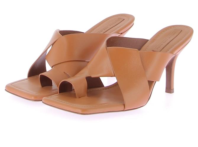 Autre Marque CAMILLA AND MARC Sandales T.UE 39 Cuir Camel  ref.1416200