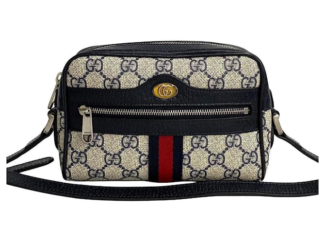 Bolsa transversal Gucci GG Supreme Ophidia Mini Bag em lona 517350 em muito bom estado  ref.1416216