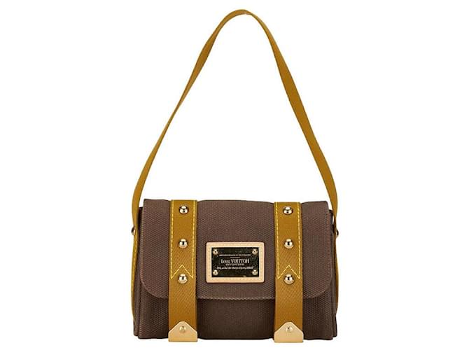 Sac à épaule en toile Antigua Louis Vuitton M40072 en très bon état Marron  ref.1416235