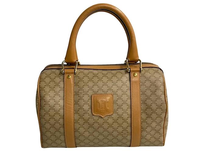 Céline Bolsa Boston de lona Celine Macadam em muito bom estado  ref.1416256