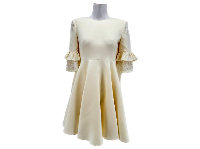 Alexander McQueen Kleid T.IT 40 aus Wolle Roh