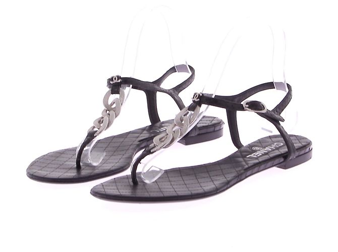 Sandali Chanel T.EU 39 Pelle Nero