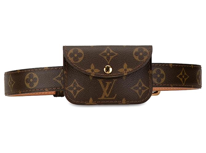 Louis Vuitton Marrone Monogram Ceinture Pochette Solo Tela  ref.1416393