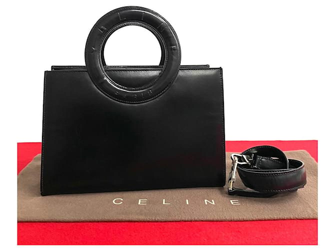 Céline Celine Leather Round Handle Bag Leather Handbag in Very Good Condition  ref.1416425