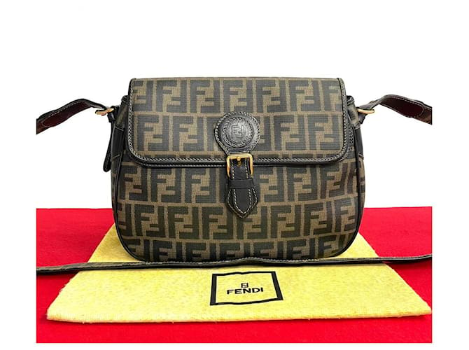 Fendi Zucca Canvas Crossbody Bag  Canvas Crossbody Bag in Very Good Condition Cloth  ref.1416426