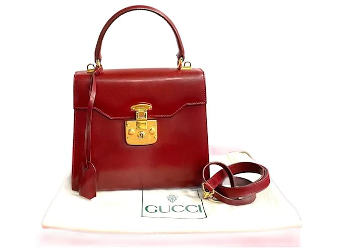 Bolso Gucci Lady Lock con asa superior Bolso bandolera de cuero en buen estado  ref.1416524