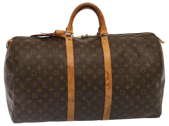 Louis Vuitton Monogram Keepall 55 Sac Boston M41424 Auth LV 75300 Toile Monogramme  ref.1416578