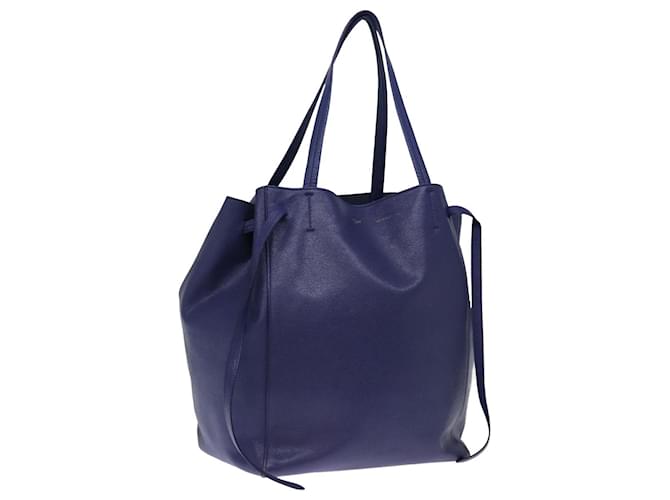 Céline CELINE Tote Bag Leather Blue Auth ep4279  ref.1416619