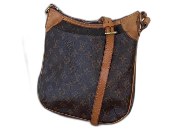 Papillon Louis Vuitton Odeon Monogramm Dunkelbraun Leder  ref.1416728