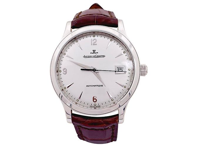 Jaeger Lecoultre Watch, “Master Control”, steel, cuir.