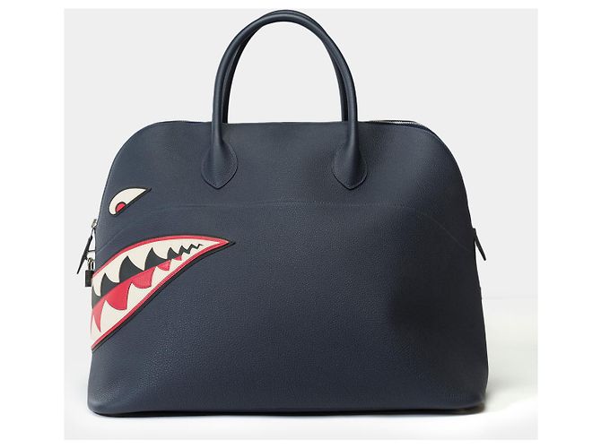 Hermès Bolsa HERMES Bolide em couro azul marinho - 101971