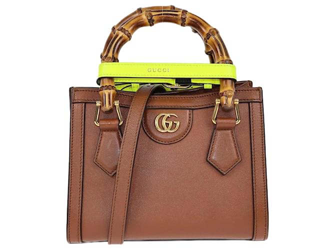 Gucci Brown Mini Diana Tote Leather  ref.1416800