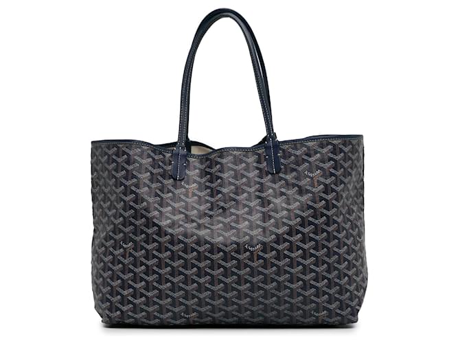 Bolsa Tote Goyard Goyardine Saint Louis PM Azul Couro  ref.1416837