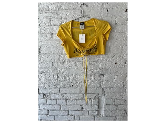 Dolce & Gabbana Yellow Crop Top Cotton  ref.1416901