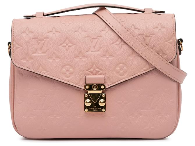 Bolsa Louis Vuitton Monograma Empreinte Pochette Metis Rosa Couro  ref.1416921