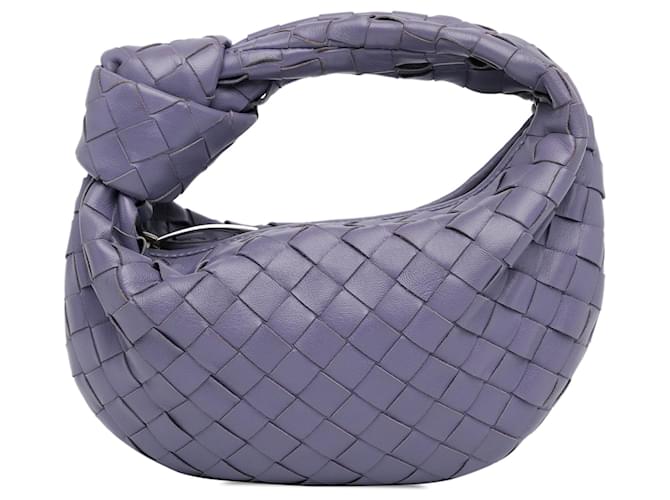 Purple Bottega Veneta Mini Intrecciato Jodie Handbag Leather  ref.1416922