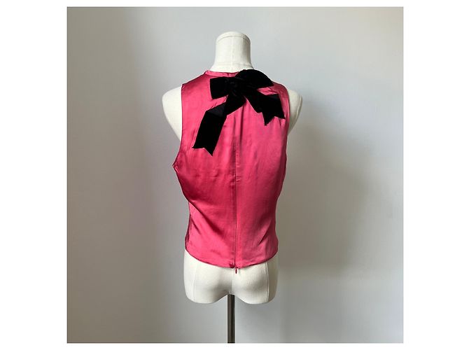 Emporio Armani Top in seta Armani vintage Argento