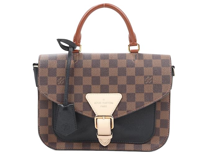 Louis Vuitton Damier Ebene Beaumarchais 2Borsa a tracolla Way N40146 Beige Pelle  ref.1417008