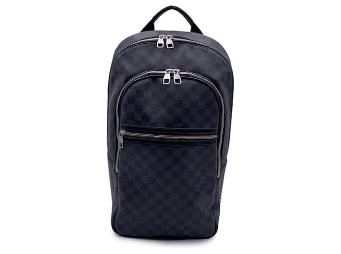 Louis Vuitton Bolso de hombro estilo mochila Michael de lona grafito Damier Gris Lienzo  ref.1417036