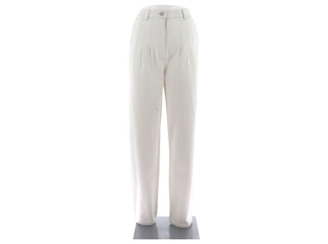 Jeans Chanel T.FR 36 Algodón Blanco 
