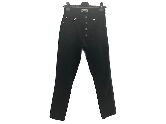 Jeans Balenciaga T.US 27 Cotone Nero