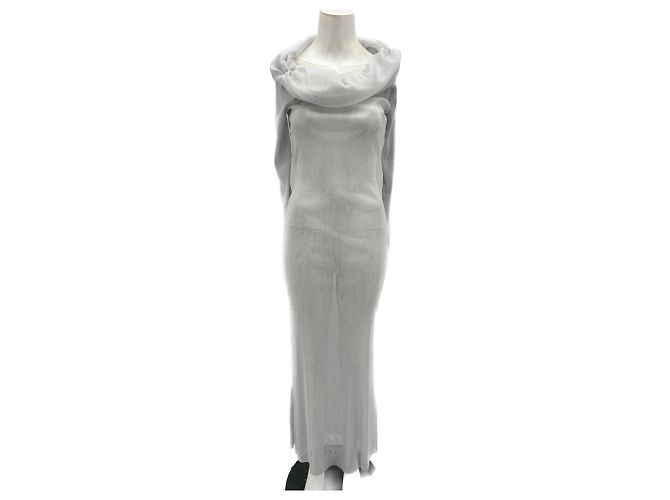 Autre Marque La Semaine vestidos T.FR 38 Poliéster Gris