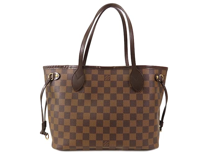 Louis Vuitton Brown Damier Ebene Neverfull PM Toile Marron  ref.1417320