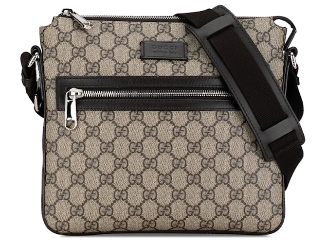 Gucci bandolera suprema GG marrón Castaño Beige Lienzo Paño  ref.1417336