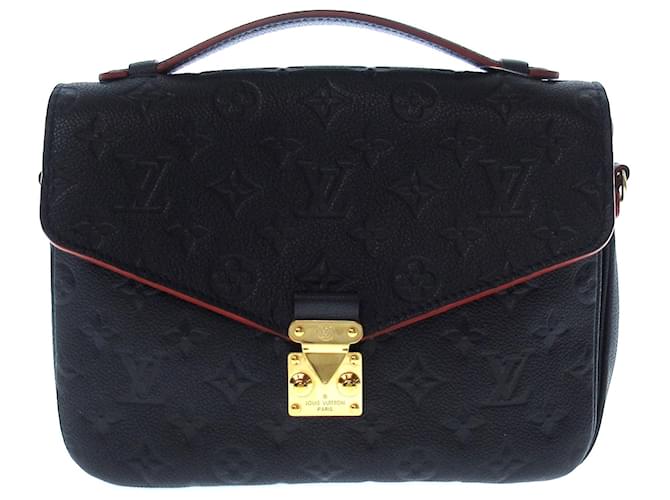 Louis Vuitton Blue Monogram Empreinte Pochette Metis Navy blue Leather  ref.1417338