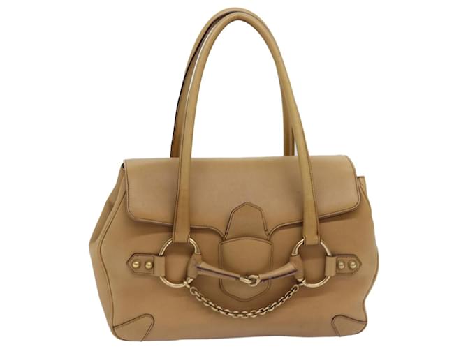 Gucci Horsebit Beige Leather  ref.1417362