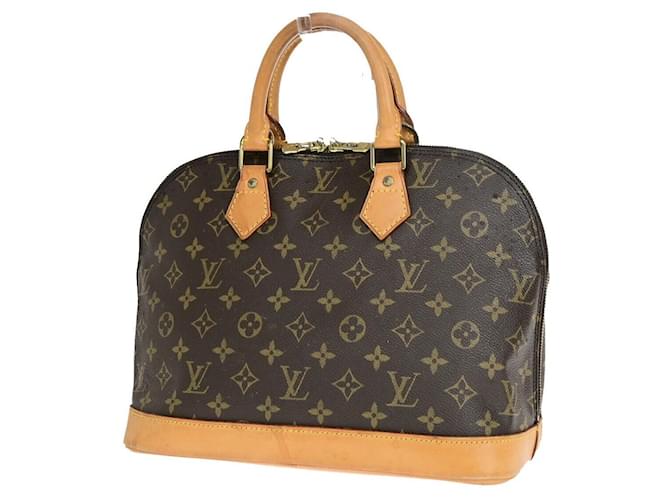 Louis Vuitton Alma Marrom Lona  ref.1417387