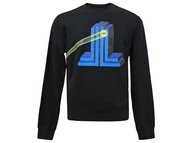 Lanvin x DC Comics Batman Sweatshirt in Black Cotton