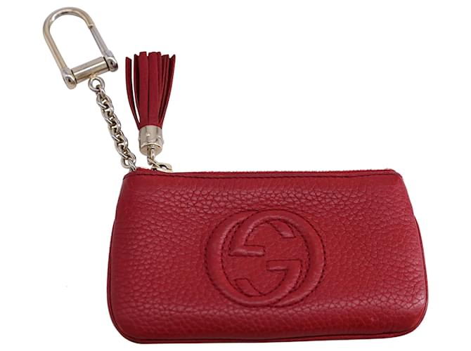 Porte-monnaie Gucci Soho Key Case en cuir rouge  ref.1417588