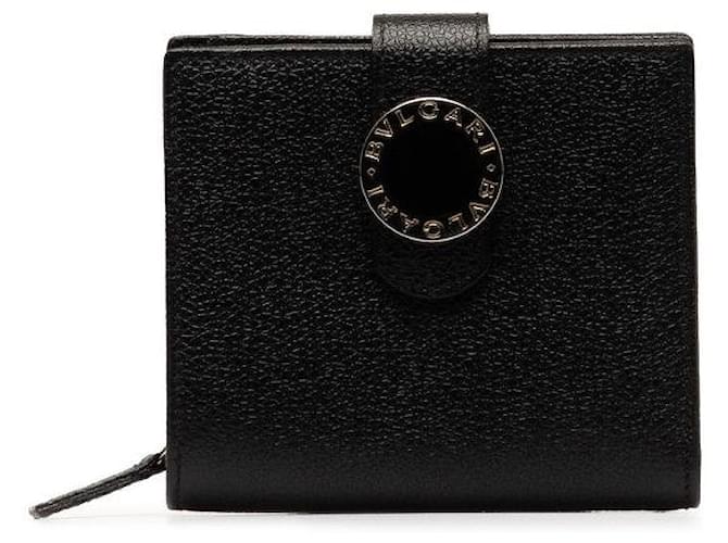 Bulgari Bvlgari Leder Bvlgari Bvlgari Bifold Geldbörse 22263 in gutem Zustand Schwarz  ref.1417627