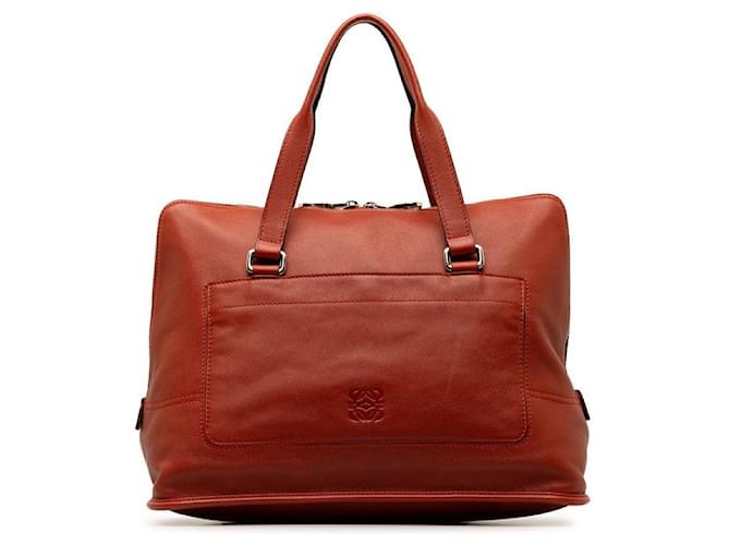 Loewe Leather Anagram Tote Sac cabas en cuir en bon état  ref.1417646