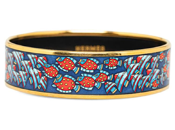 Hermès Hermes Enamel Fish Sea Bangle Enamel Bangle in Good condition  ref.1417673