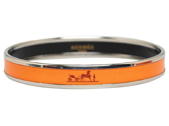 Hermès Bracciale rigido smaltato Hermes Caleche stretto Bracciale smaltato in condizioni eccellenti Smalto  ref.1417703