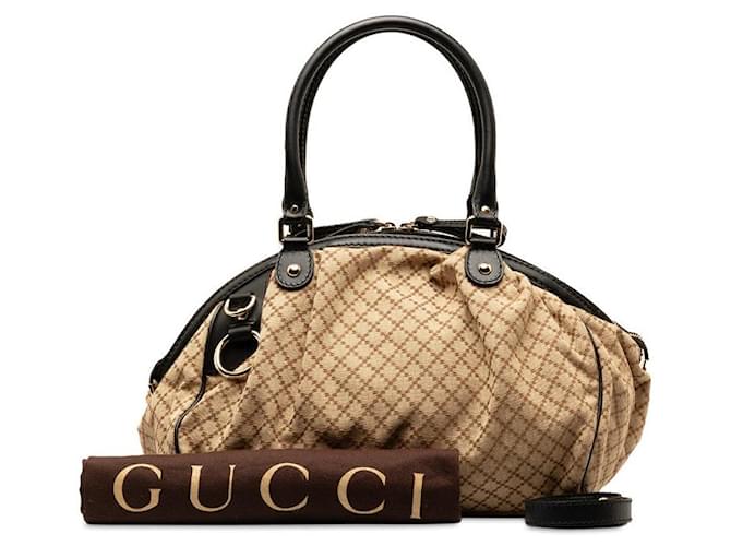 Bolso de mano Gucci de cuero y lona Sukey 2WAY 223974 en muy buen estado Beige  ref.1417726