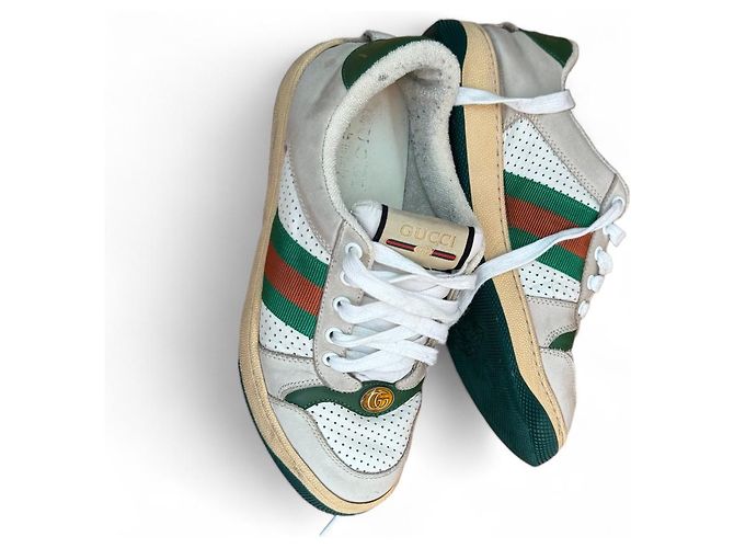 Sneakers Gucci in pelle bianca Bianco